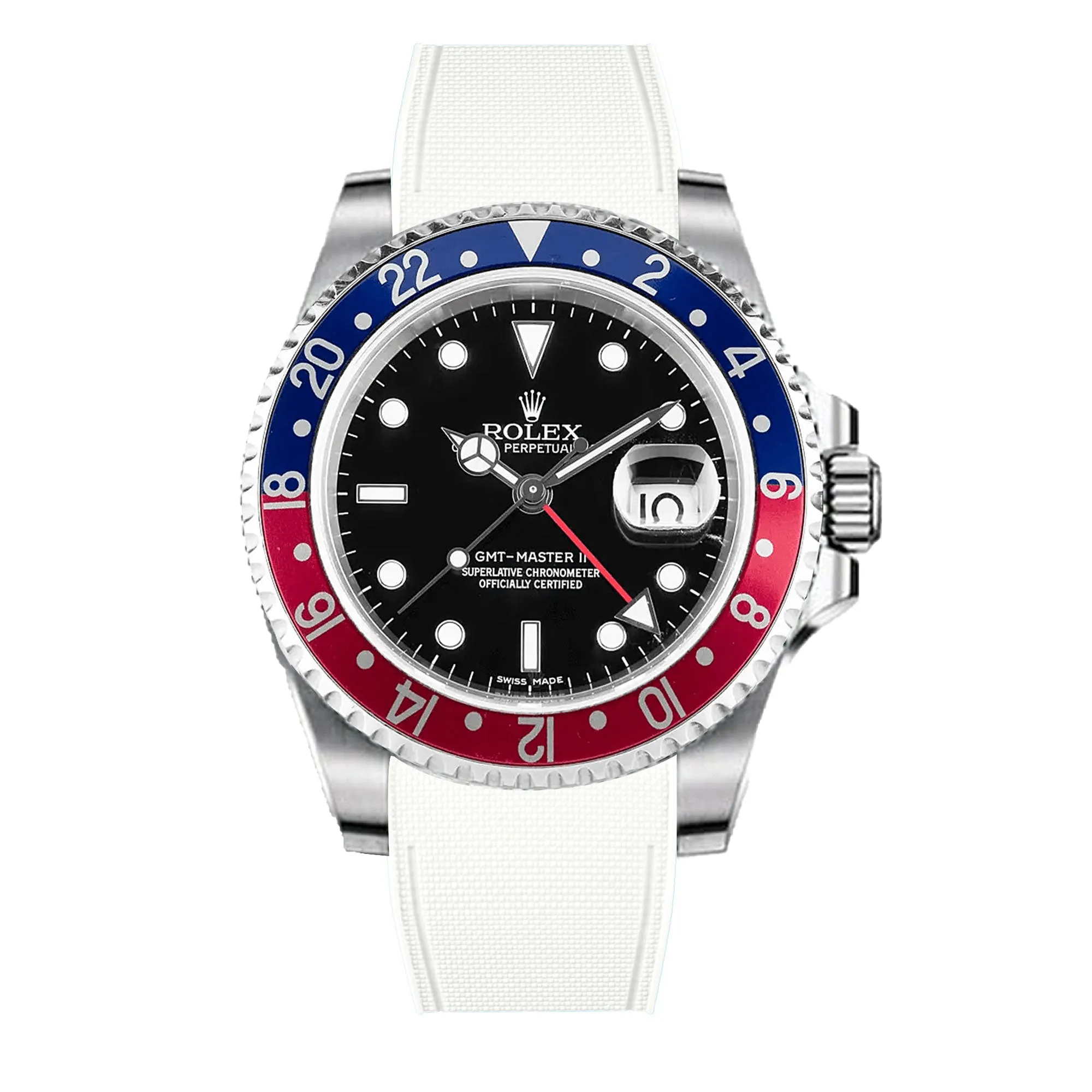 Rolex – R strap Premium - Bracelet-montre caoutchouc motif cordura pour GMT Master II non-céramique & bracelet Oyster