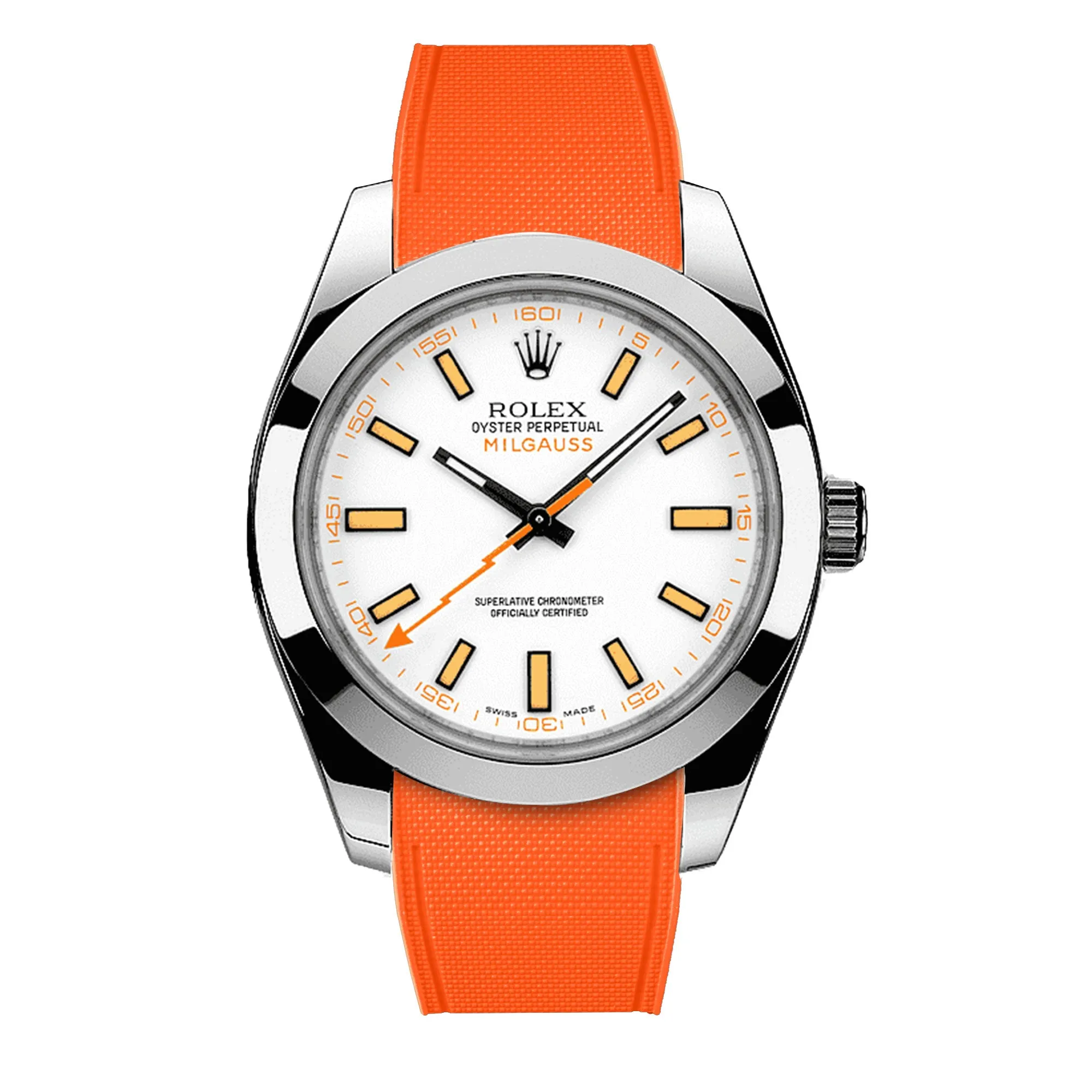 Rolex – R strap Premium - Bracelet-montre caoutchouc motif cordura pour Milgauss 40mm  & bracelet Oyster