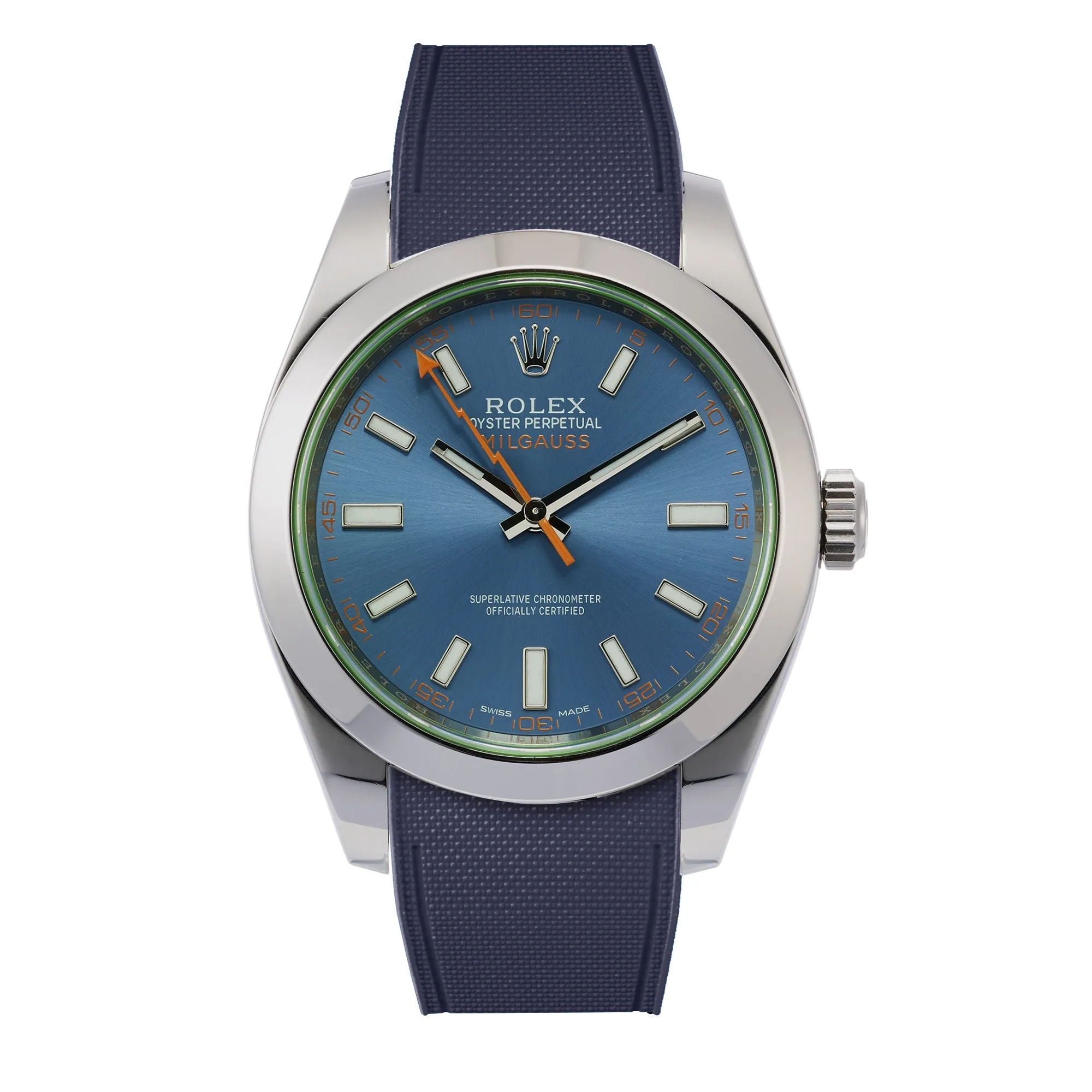 Rolex – R strap Premium - Bracelet-montre caoutchouc motif cordura pour Milgauss 40mm  & bracelet Oyster