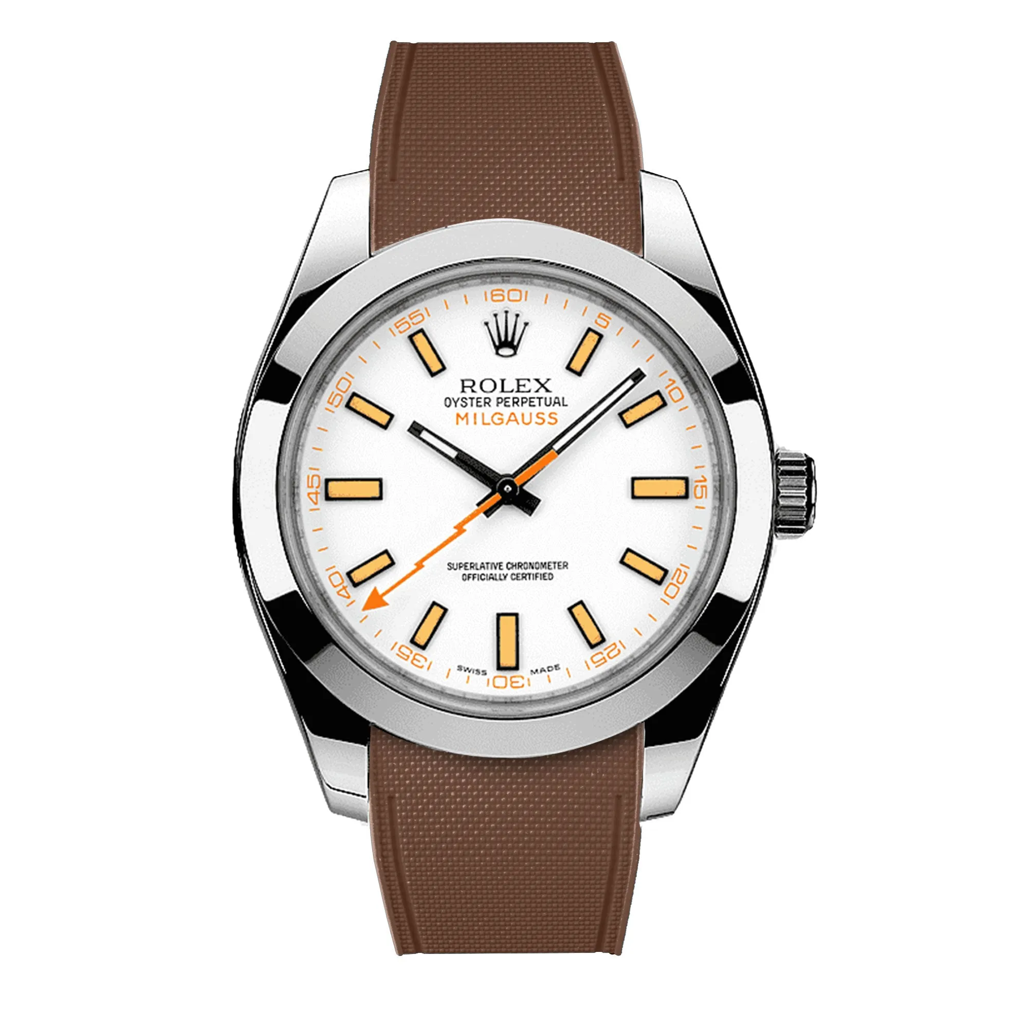 Rolex – R strap Premium - Bracelet-montre caoutchouc motif cordura pour Milgauss 40mm  & bracelet Oyster