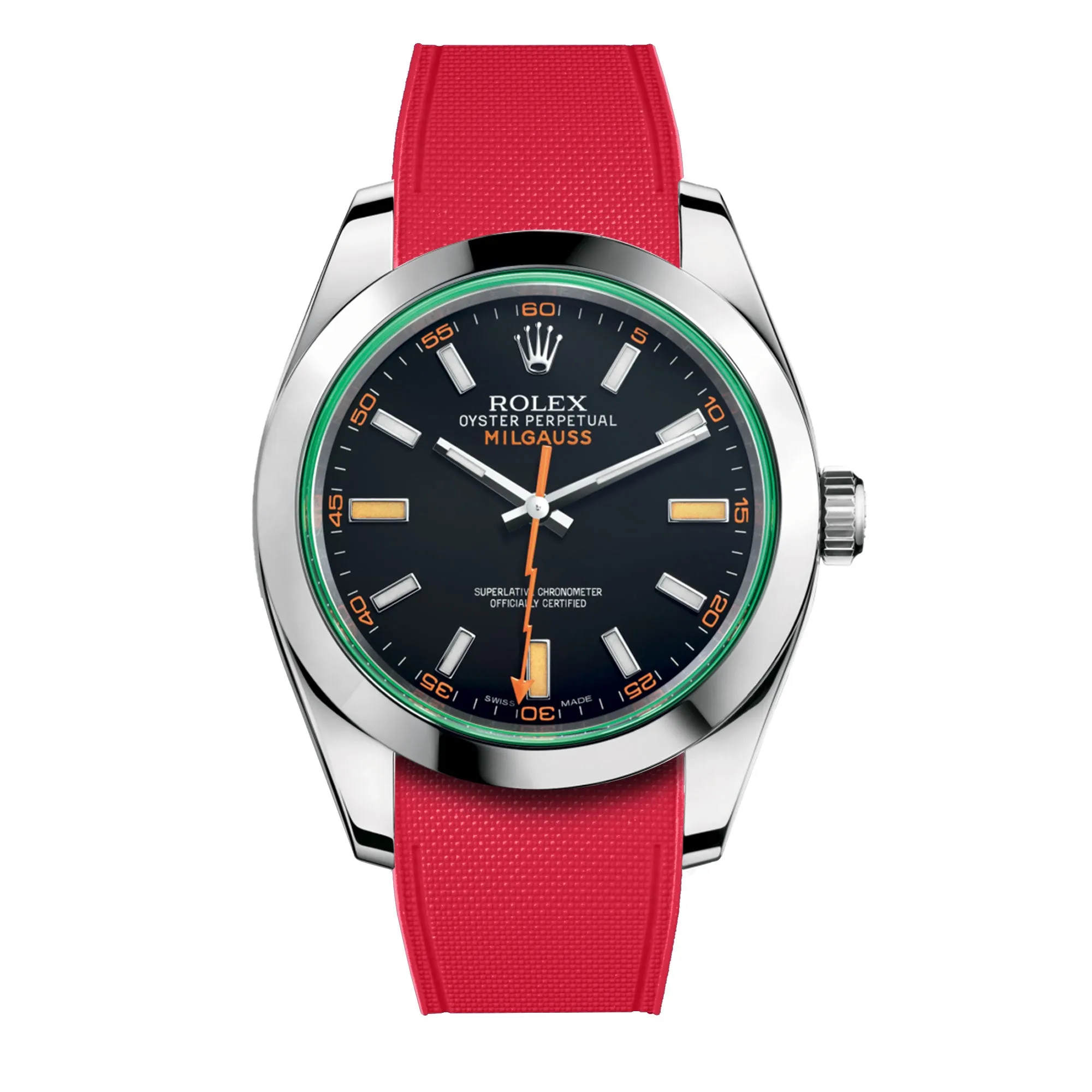 Rolex – R strap Premium - Bracelet-montre caoutchouc motif cordura pour Milgauss 40mm  & bracelet Oyster