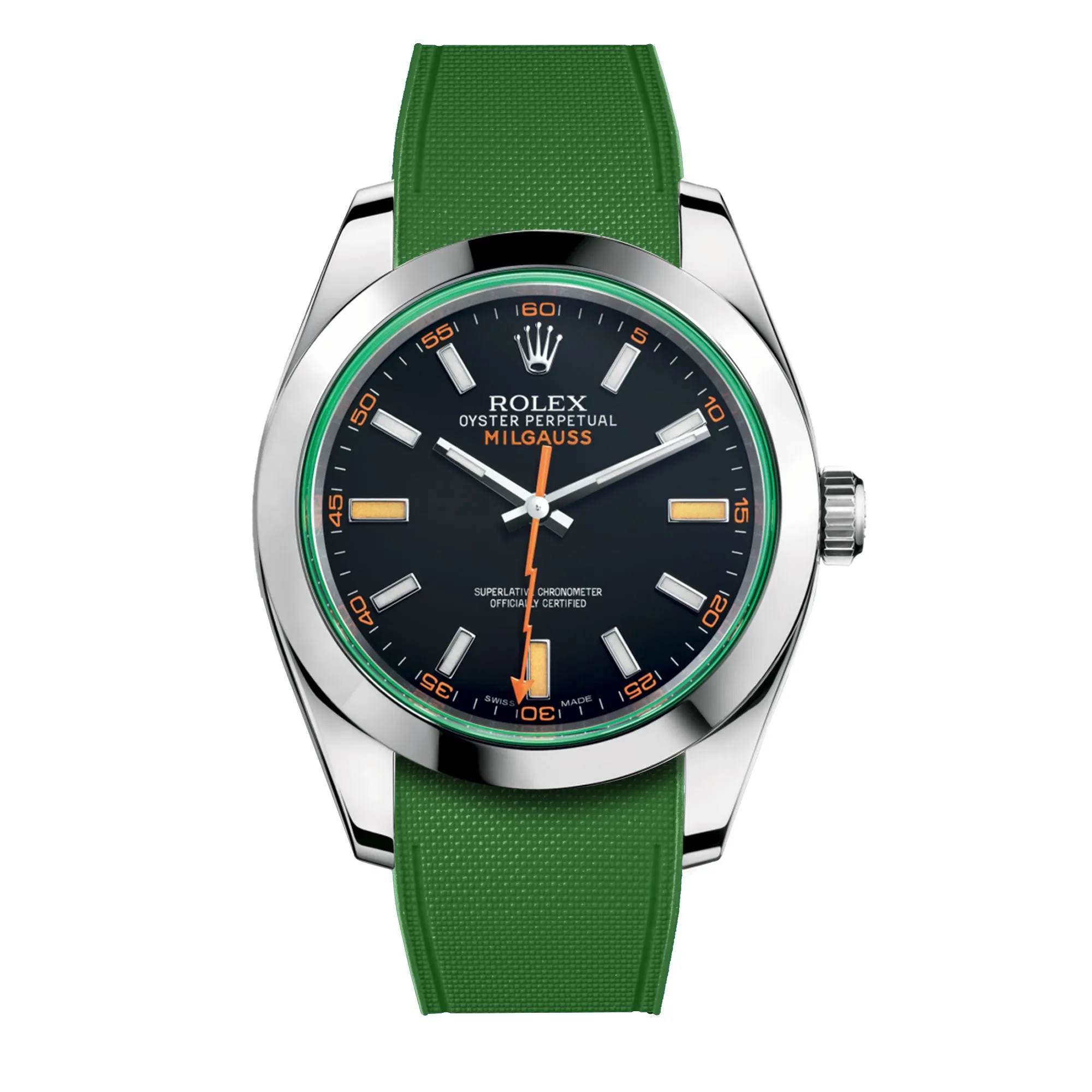 Rolex – R strap Premium - Bracelet-montre caoutchouc motif cordura pour Milgauss 40mm  & bracelet Oyster