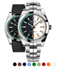 Rolex – R strap Premium - Bracelet-montre caoutchouc motif cordura pour Milgauss 40mm  & bracelet Oyster