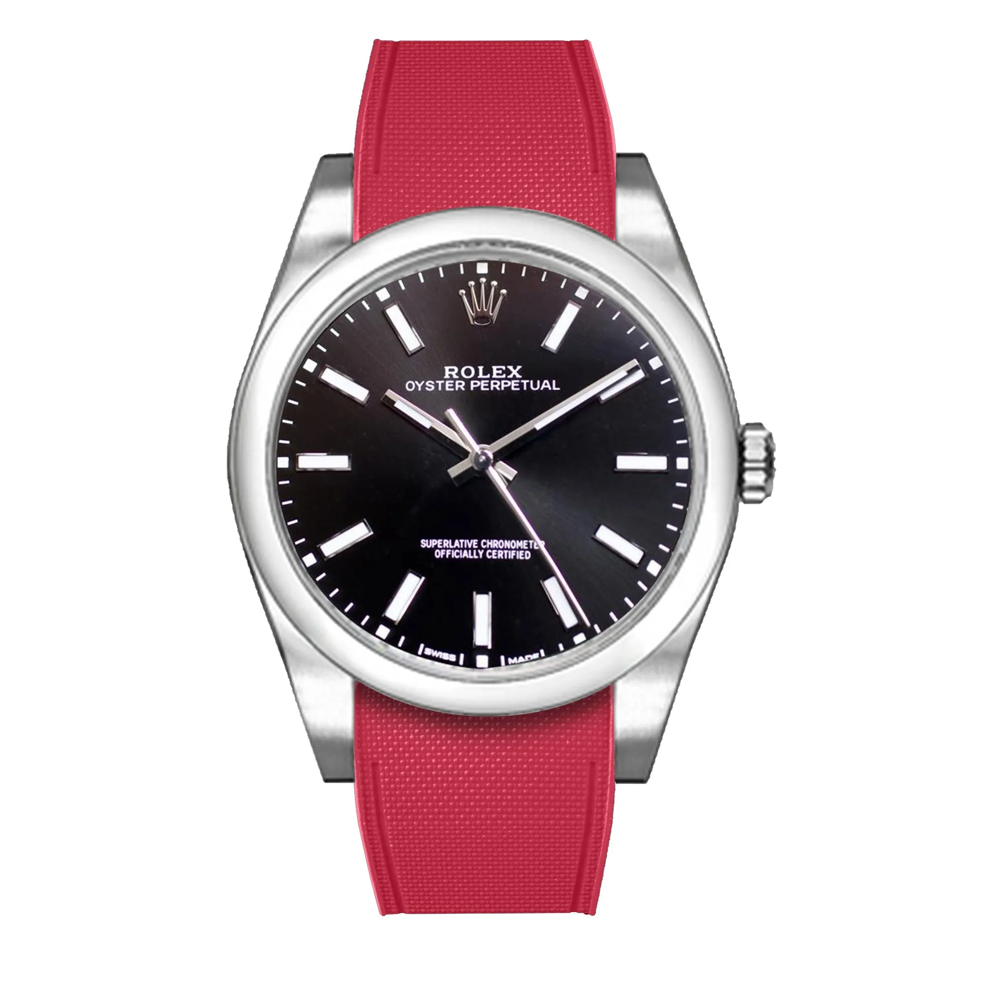 Rolex – R strap Premium - Bracelet-montre caoutchouc motif cordura pour Oyster Perpetual 39mm