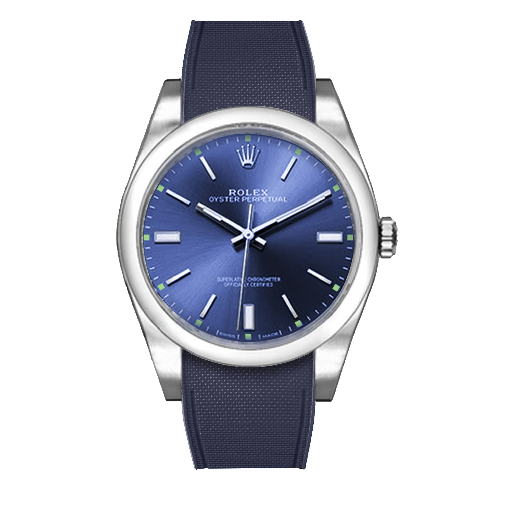 Rolex – R strap Premium - Bracelet-montre caoutchouc motif cordura pour Oyster Perpetual 39mm