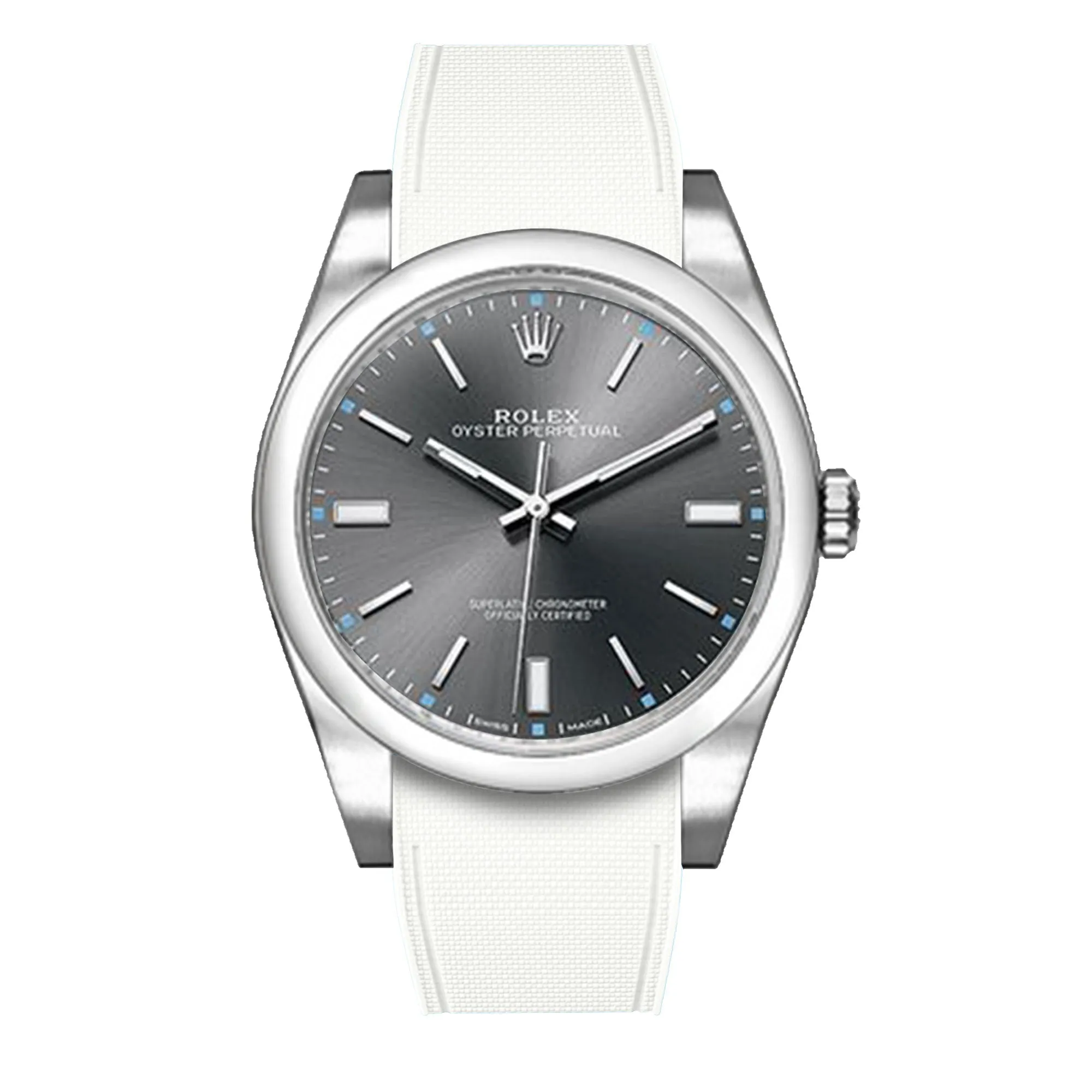 Rolex – R strap Premium - Bracelet-montre caoutchouc motif cordura pour Oyster Perpetual 39mm