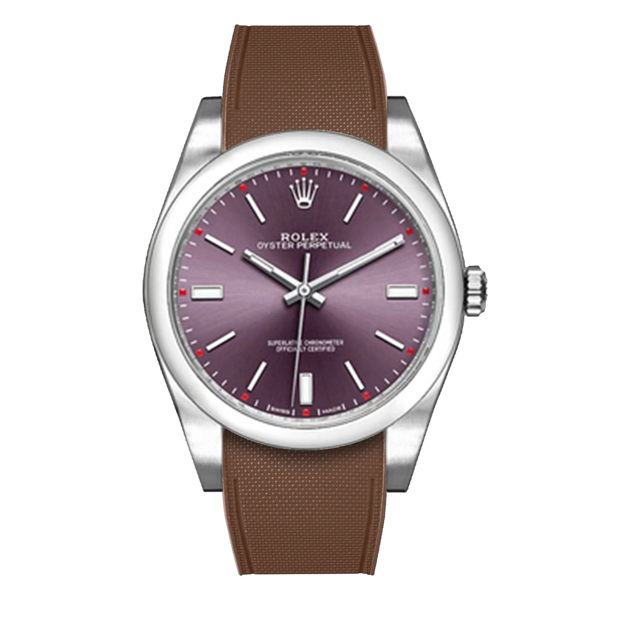 Rolex – R strap Premium - Bracelet-montre caoutchouc motif cordura pour Oyster Perpetual 39mm
