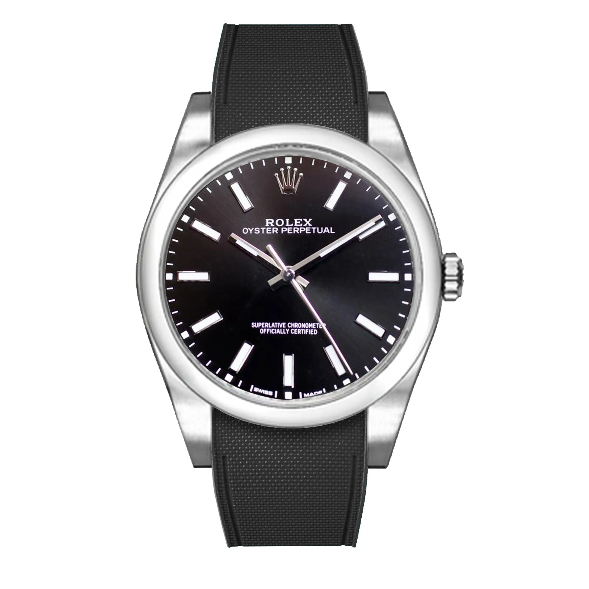 Rolex – R strap Premium - Bracelet-montre caoutchouc motif cordura pour Oyster Perpetual 39mm