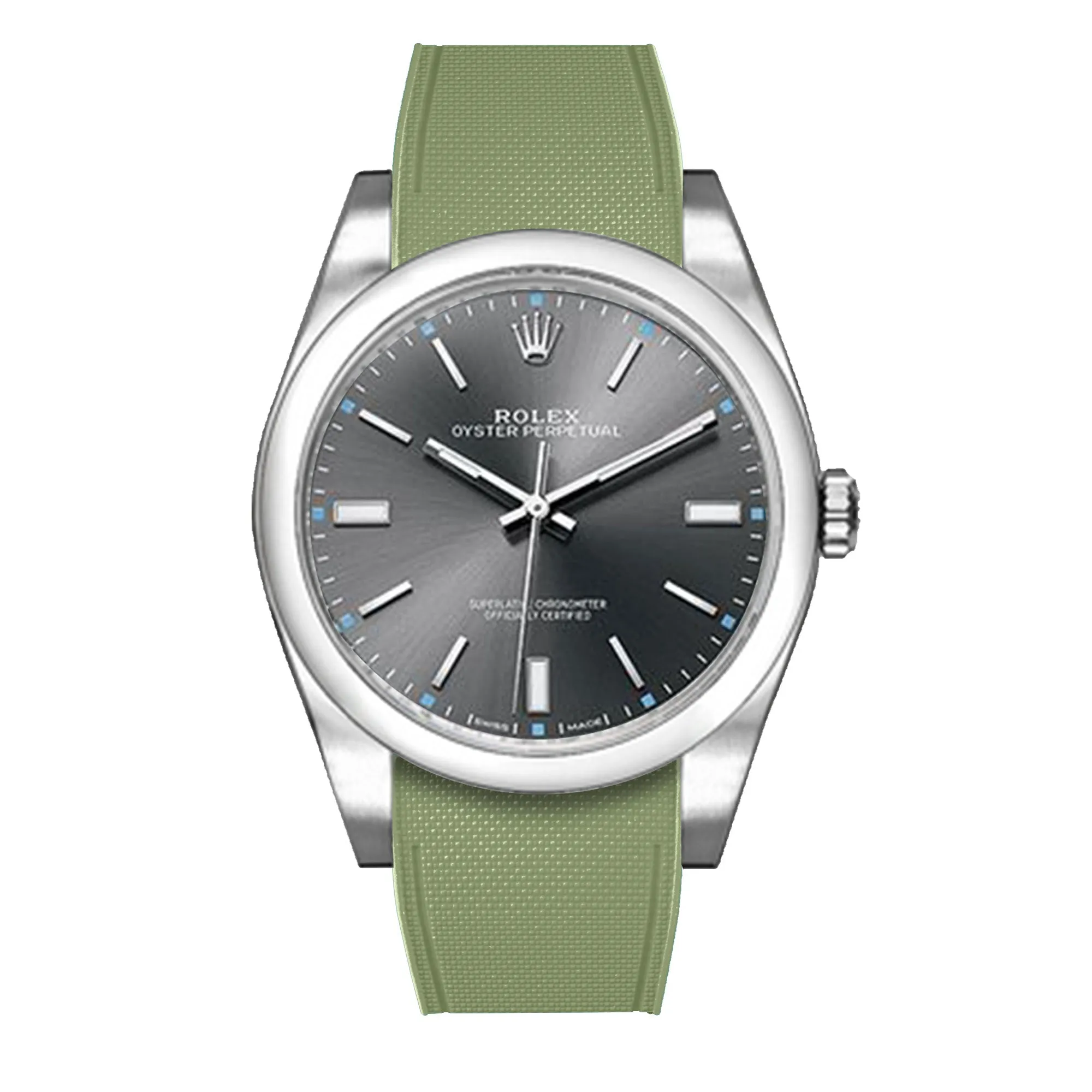 Rolex – R strap Premium - Bracelet-montre caoutchouc motif cordura pour Oyster Perpetual 39mm