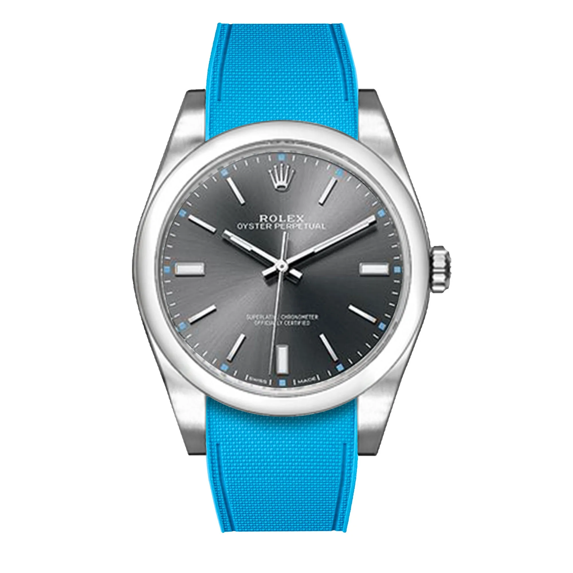 Rolex – R strap Premium - Bracelet-montre caoutchouc motif cordura pour Oyster Perpetual 39mm
