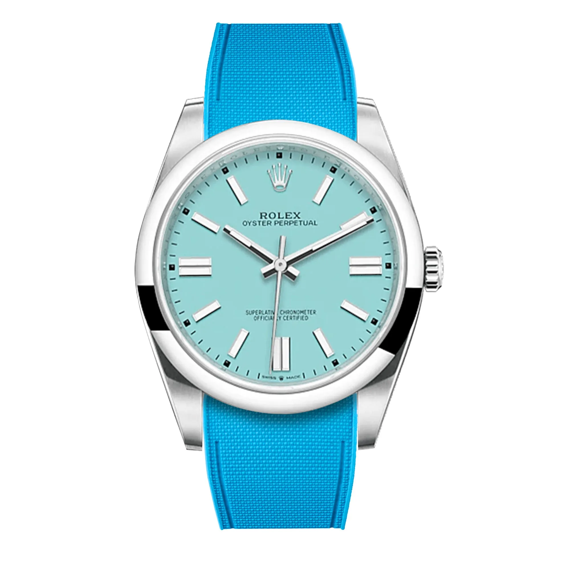Rolex – R strap Premium - Bracelet-montre caoutchouc motif cordura pour Oyster Perpetual 41mm