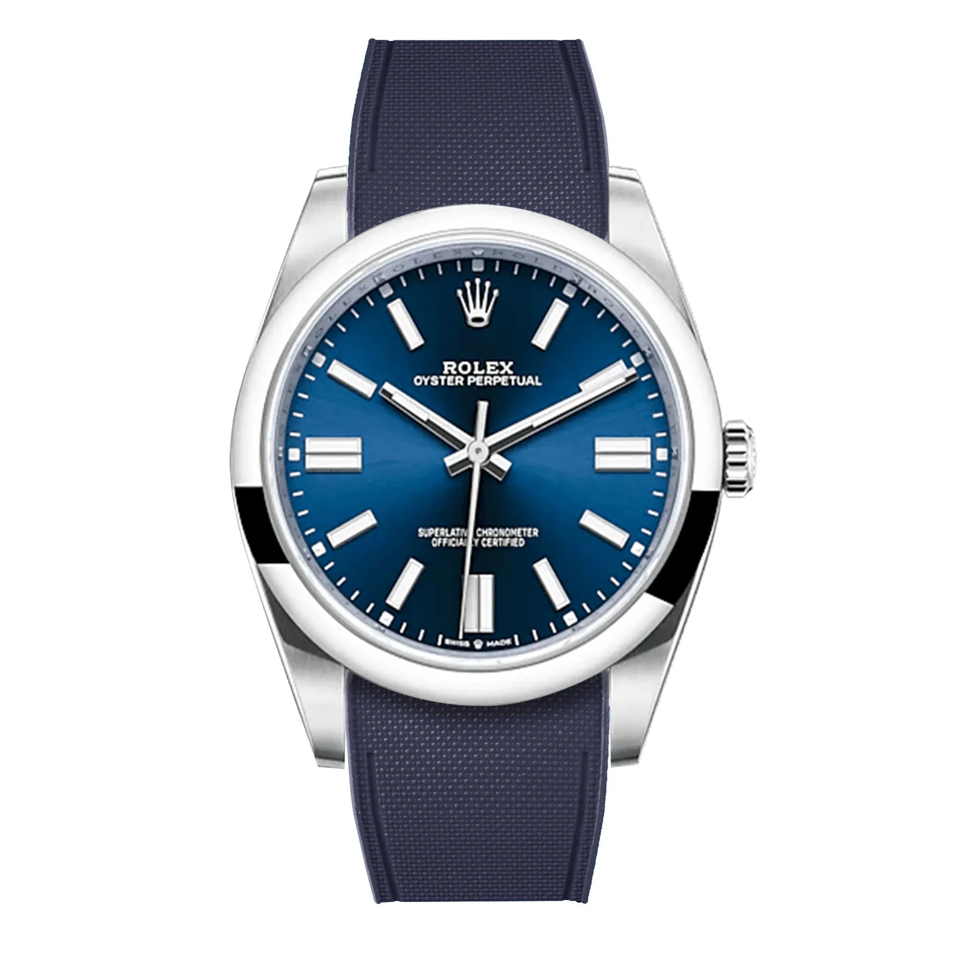 Rolex – R strap Premium - Bracelet-montre caoutchouc motif cordura pour Oyster Perpetual 41mm
