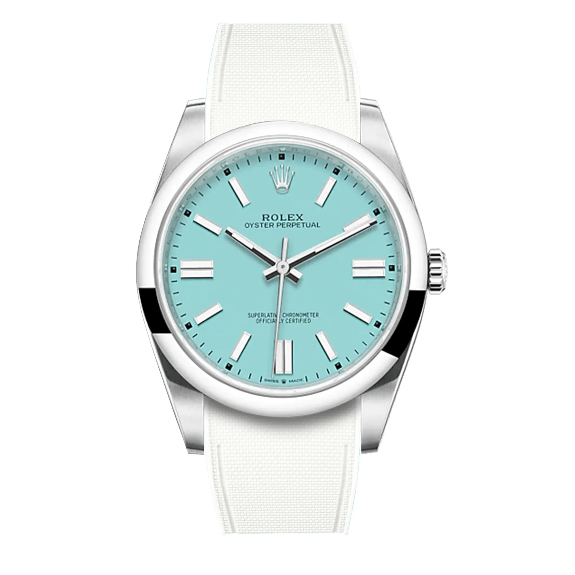 Rolex – R strap Premium - Bracelet-montre caoutchouc motif cordura pour Oyster Perpetual 41mm