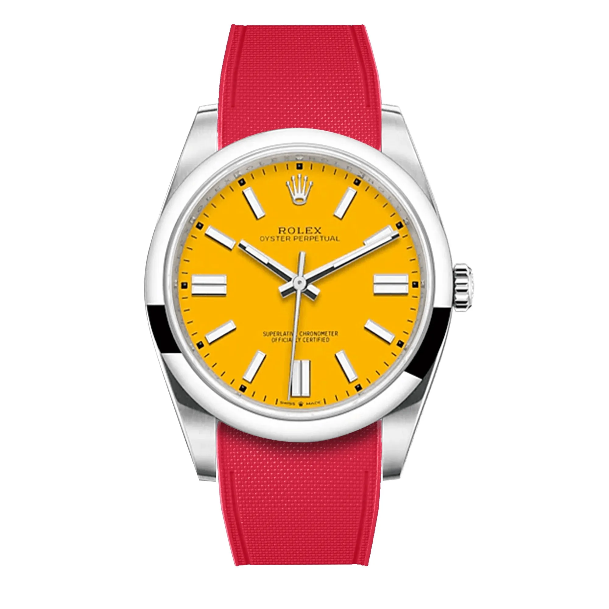 Rolex – R strap Premium - Bracelet-montre caoutchouc motif cordura pour Oyster Perpetual 41mm