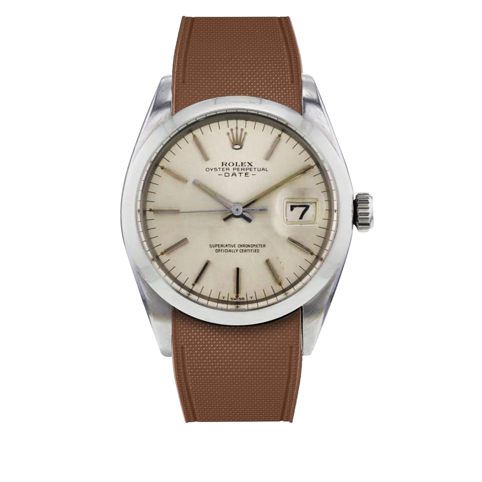 Rolex – R strap Premium - Bracelet-montre caoutchouc motif cordura pour Oyster Perpetual Date 35mm