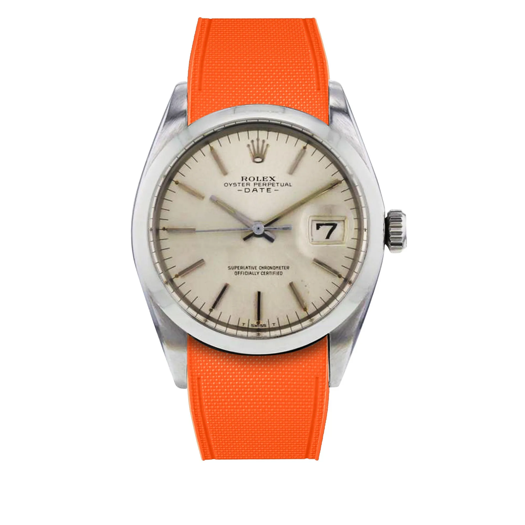 Rolex – R strap Premium - Bracelet-montre caoutchouc motif cordura pour Oyster Perpetual Date 35mm