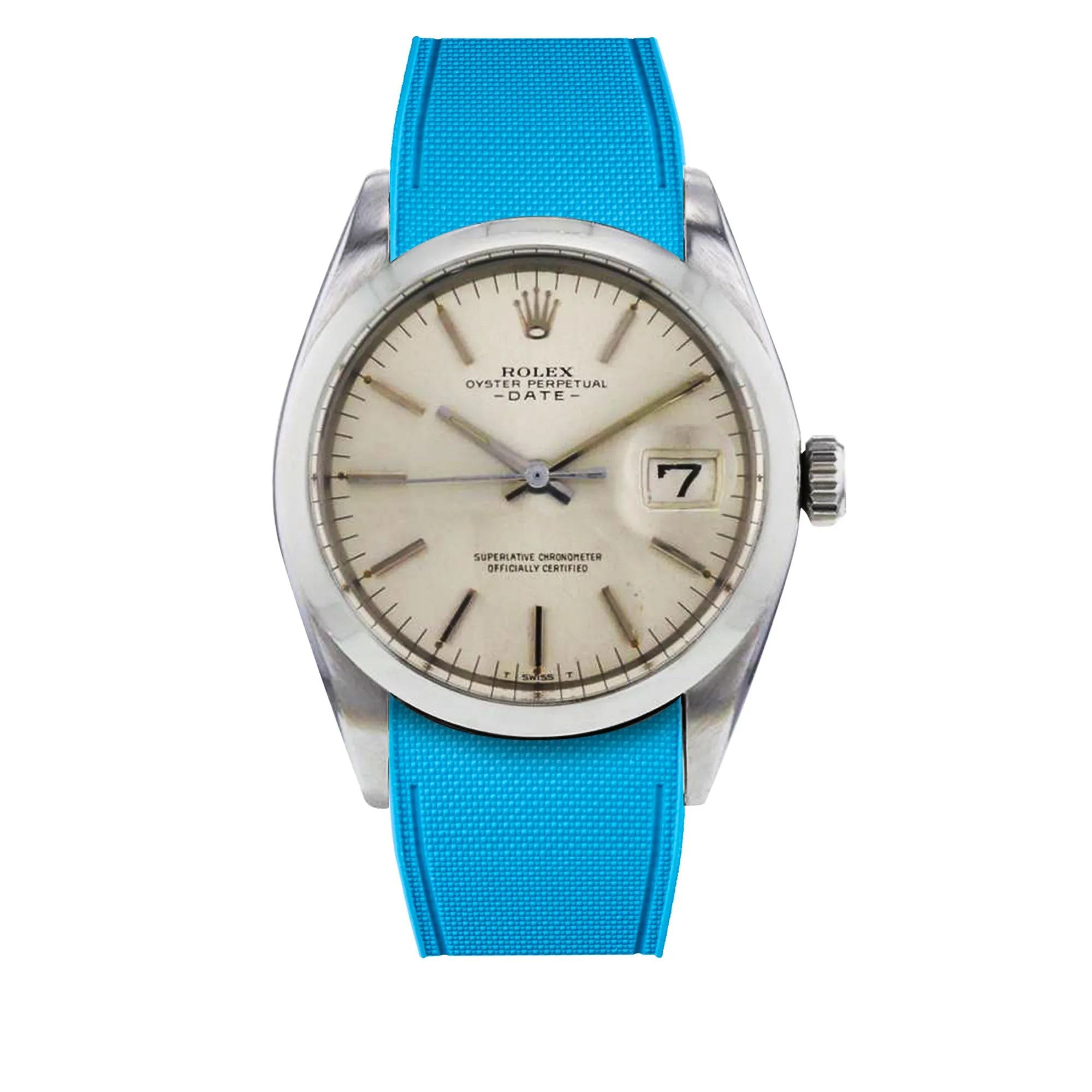 Rolex – R strap Premium - Bracelet-montre caoutchouc motif cordura pour Oyster Perpetual Date 35mm