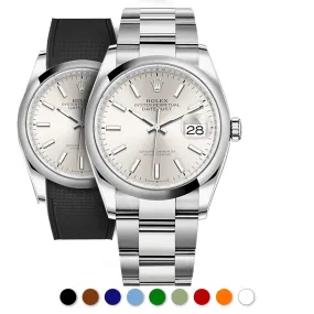 Rolex – R strap Premium - Bracelet-montre caoutchouc motif cordura pour Oyster Perpetual Datejust 36mm