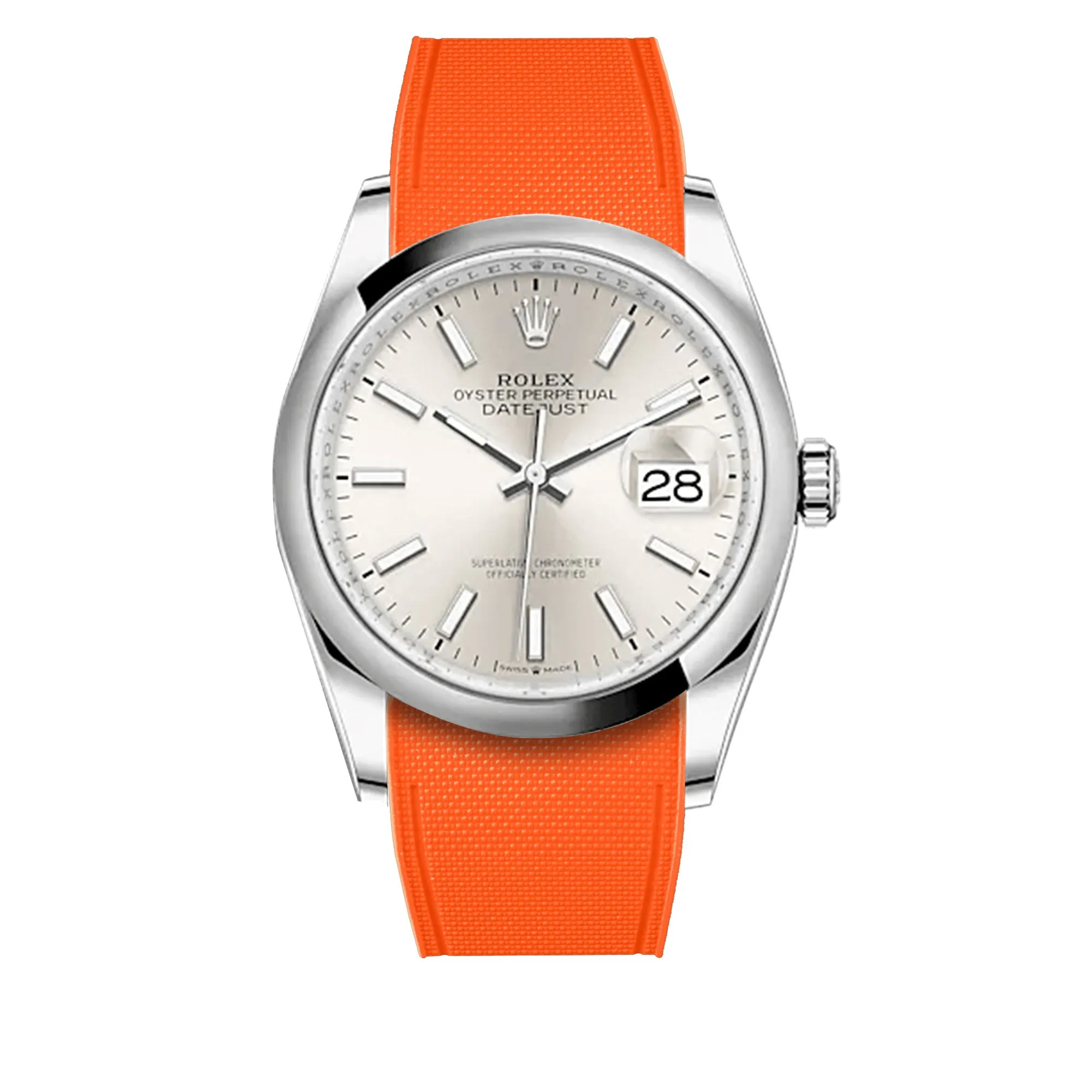 Rolex – R strap Premium - Bracelet-montre caoutchouc motif cordura pour Oyster Perpetual Datejust 36mm