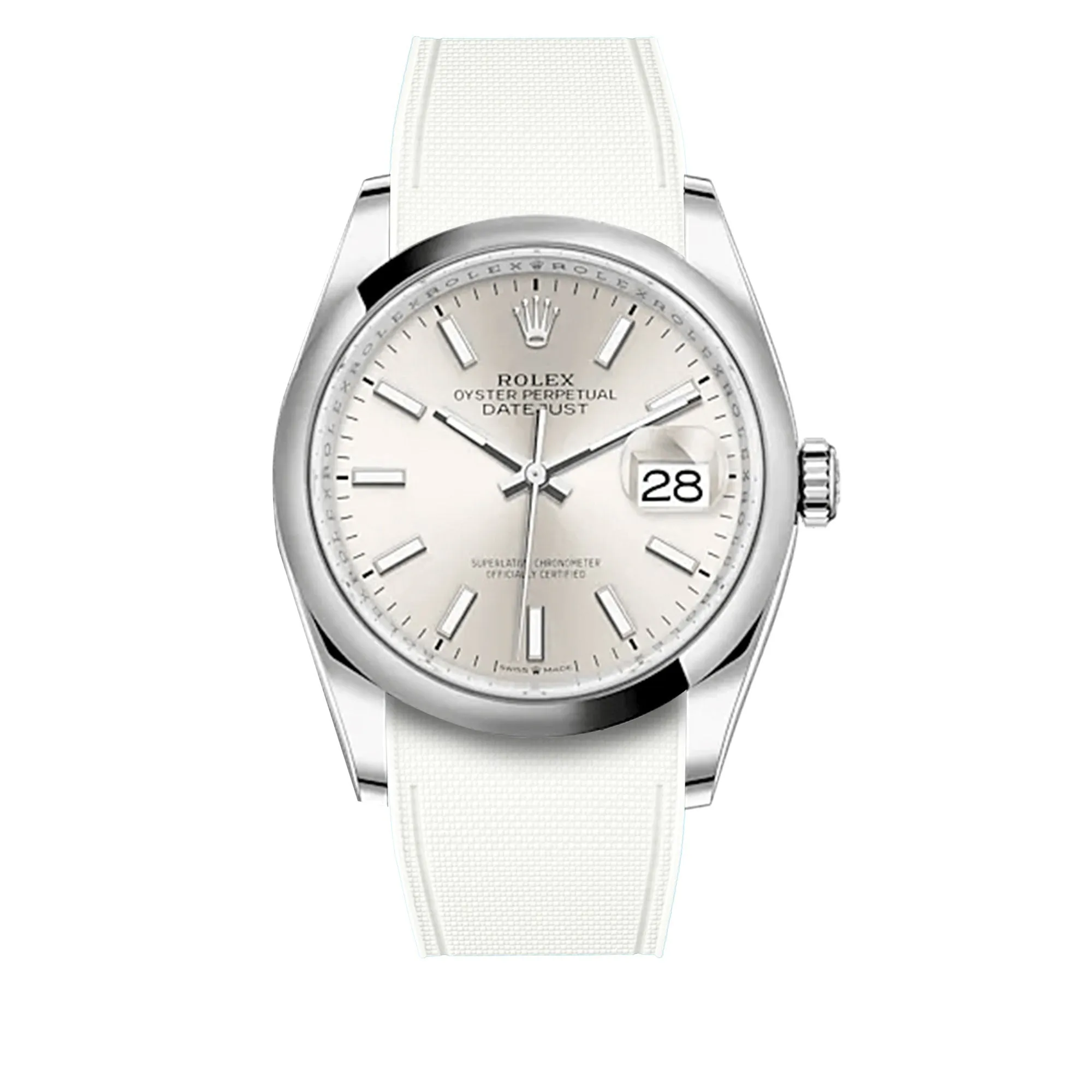 Rolex – R strap Premium - Bracelet-montre caoutchouc motif cordura pour Oyster Perpetual Datejust 36mm