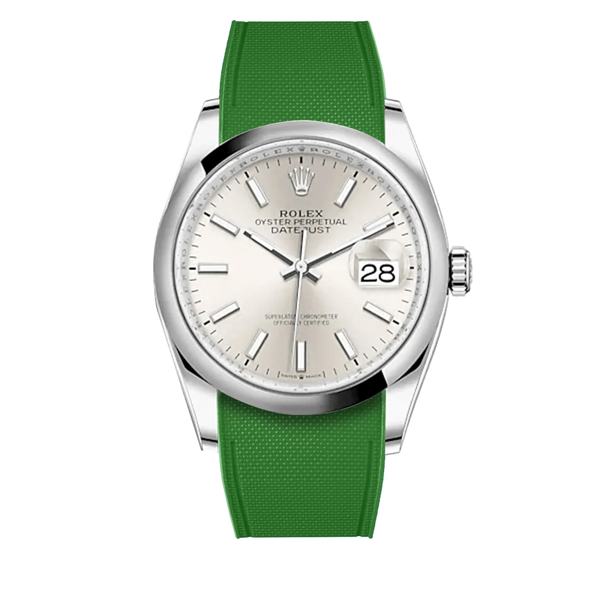 Rolex – R strap Premium - Bracelet-montre caoutchouc motif cordura pour Oyster Perpetual Datejust 36mm