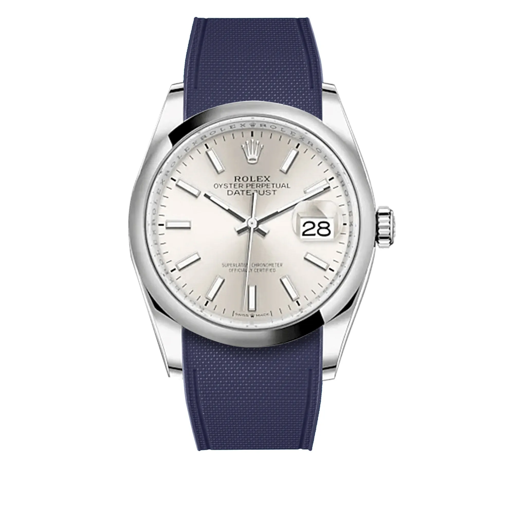 Rolex – R strap Premium - Bracelet-montre caoutchouc motif cordura pour Oyster Perpetual Datejust 36mm