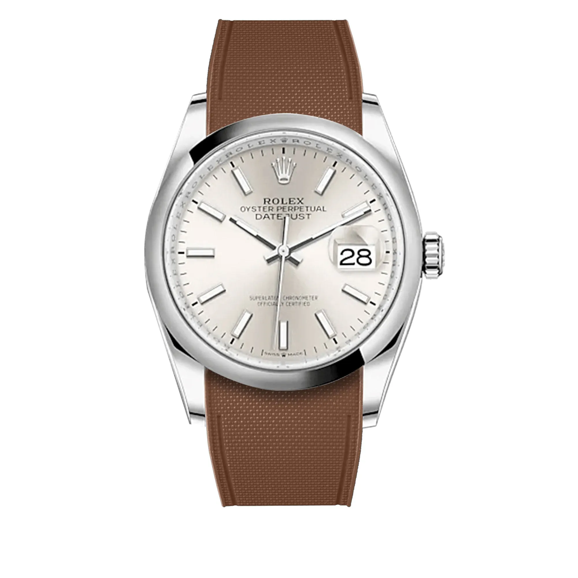 Rolex – R strap Premium - Bracelet-montre caoutchouc motif cordura pour Oyster Perpetual Datejust 36mm