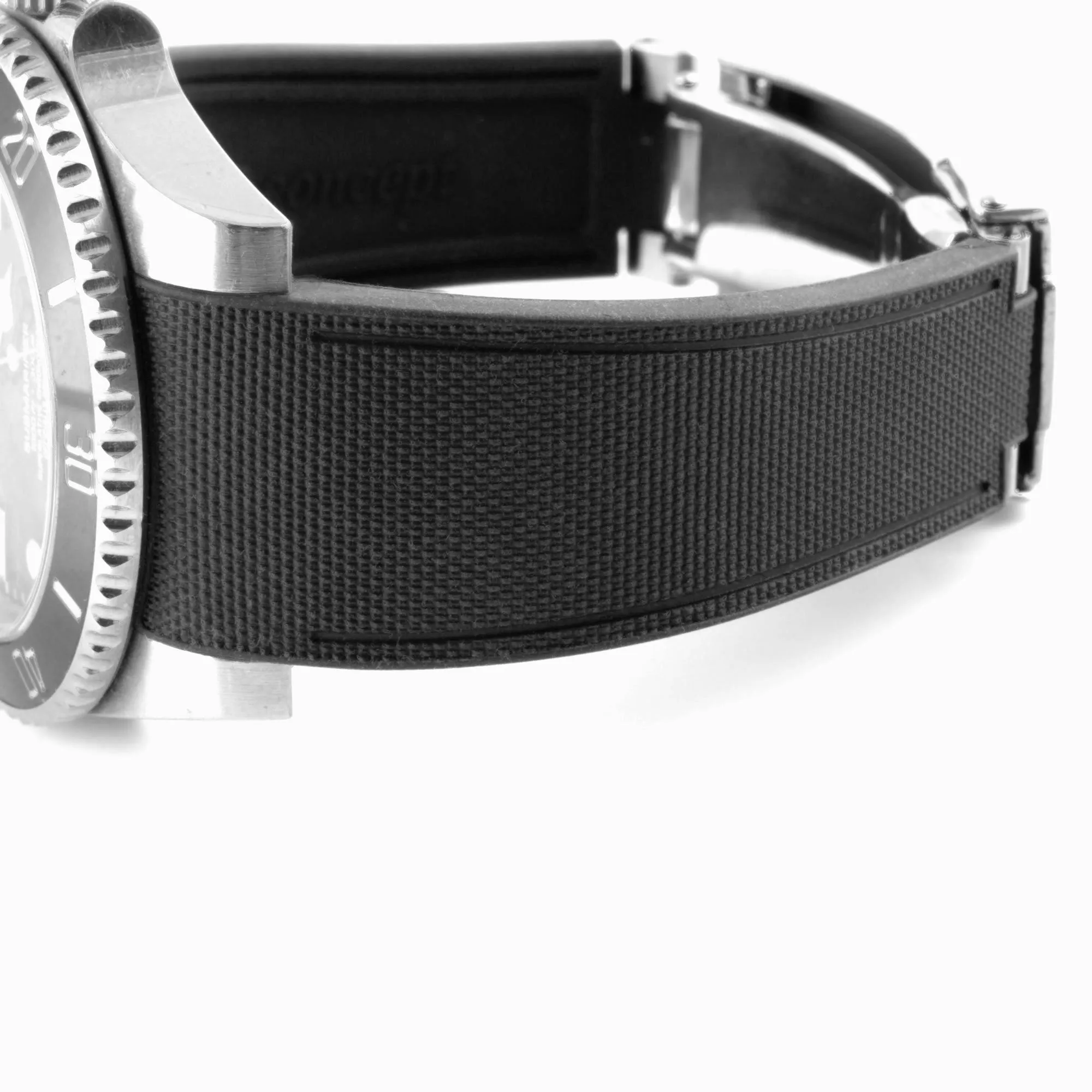Rolex – R strap Premium - Bracelet-montre caoutchouc motif cordura pour Sea Dweller 4000, 40mm ceramique & boucle Glidelock