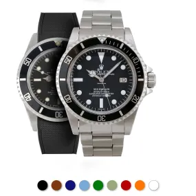 Rolex – R strap Premium - Bracelet-montre caoutchouc motif cordura pour Sea Dweller 40mm non-ceramique 16600 & boucle Oyster