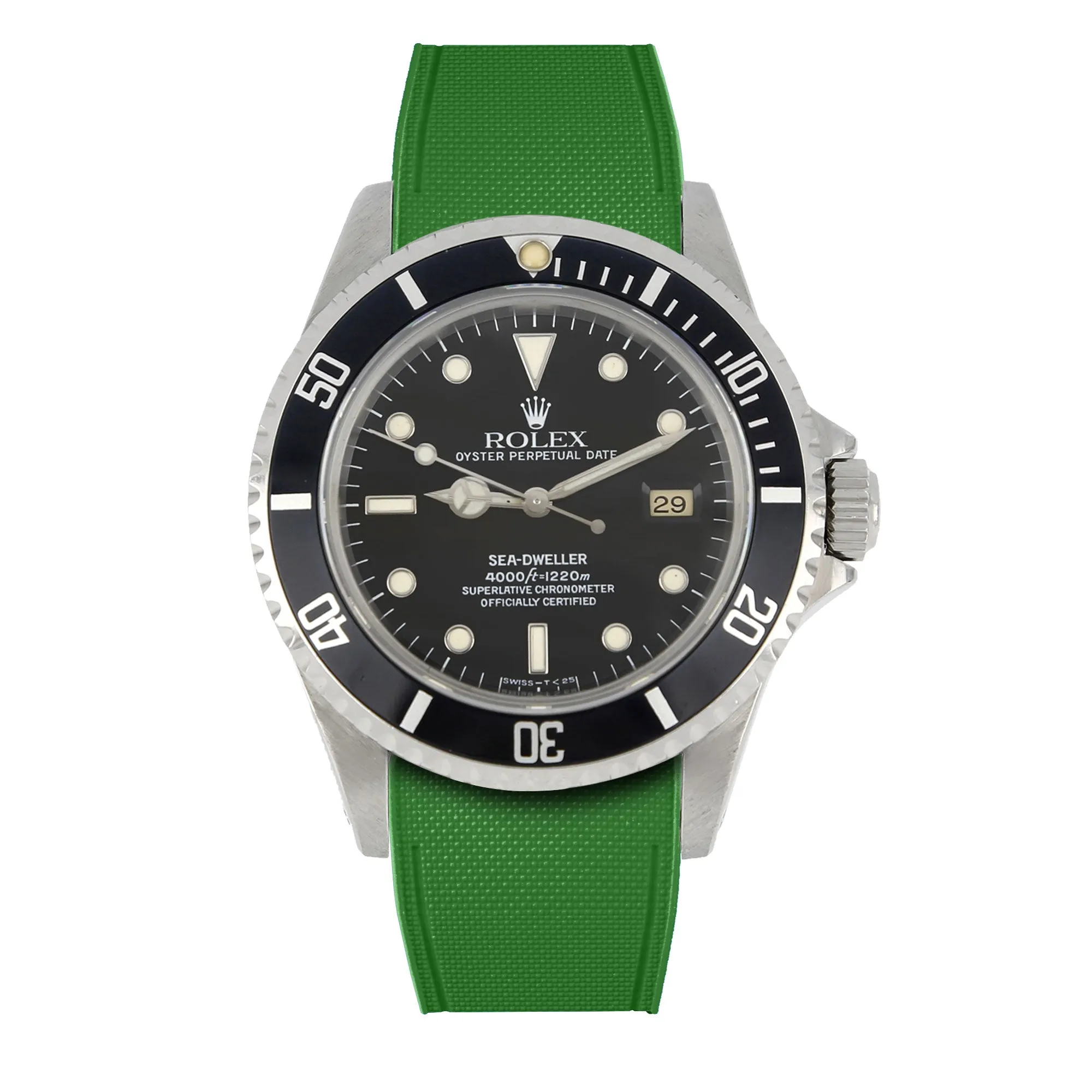 Rolex – R strap Premium - Bracelet-montre caoutchouc motif cordura pour Sea Dweller 40mm non-ceramique 16600 & boucle Oyster