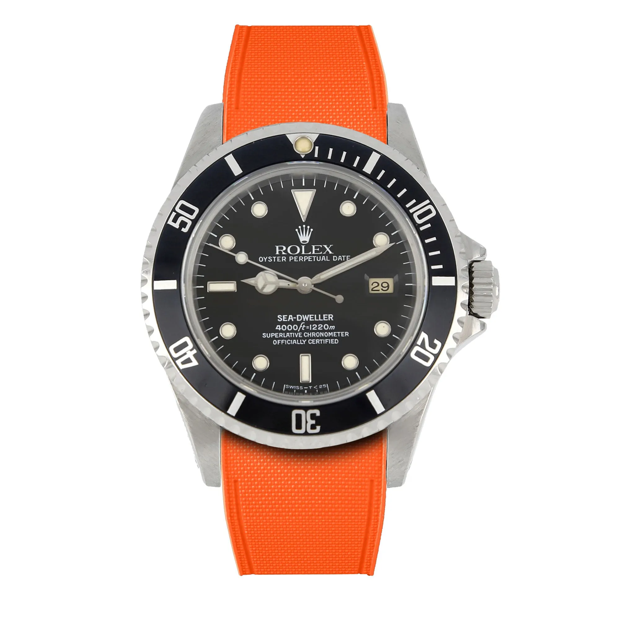 Rolex – R strap Premium - Bracelet-montre caoutchouc motif cordura pour Sea Dweller 40mm non-ceramique 16600 & boucle Oyster