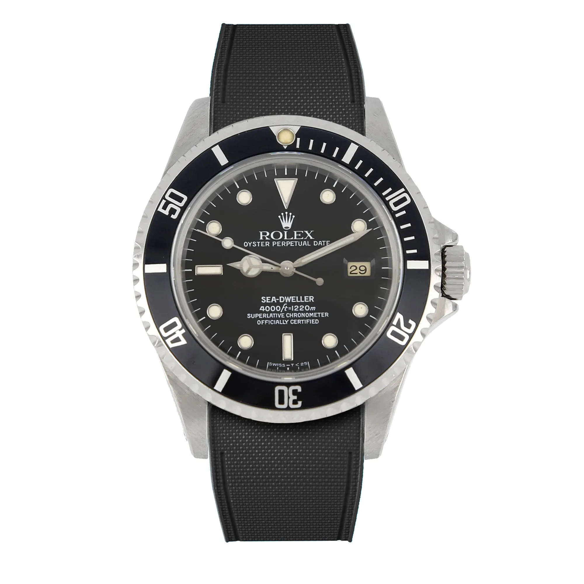 Rolex – R strap Premium - Bracelet-montre caoutchouc motif cordura pour Sea Dweller 40mm non-ceramique 16600 & boucle Oyster
