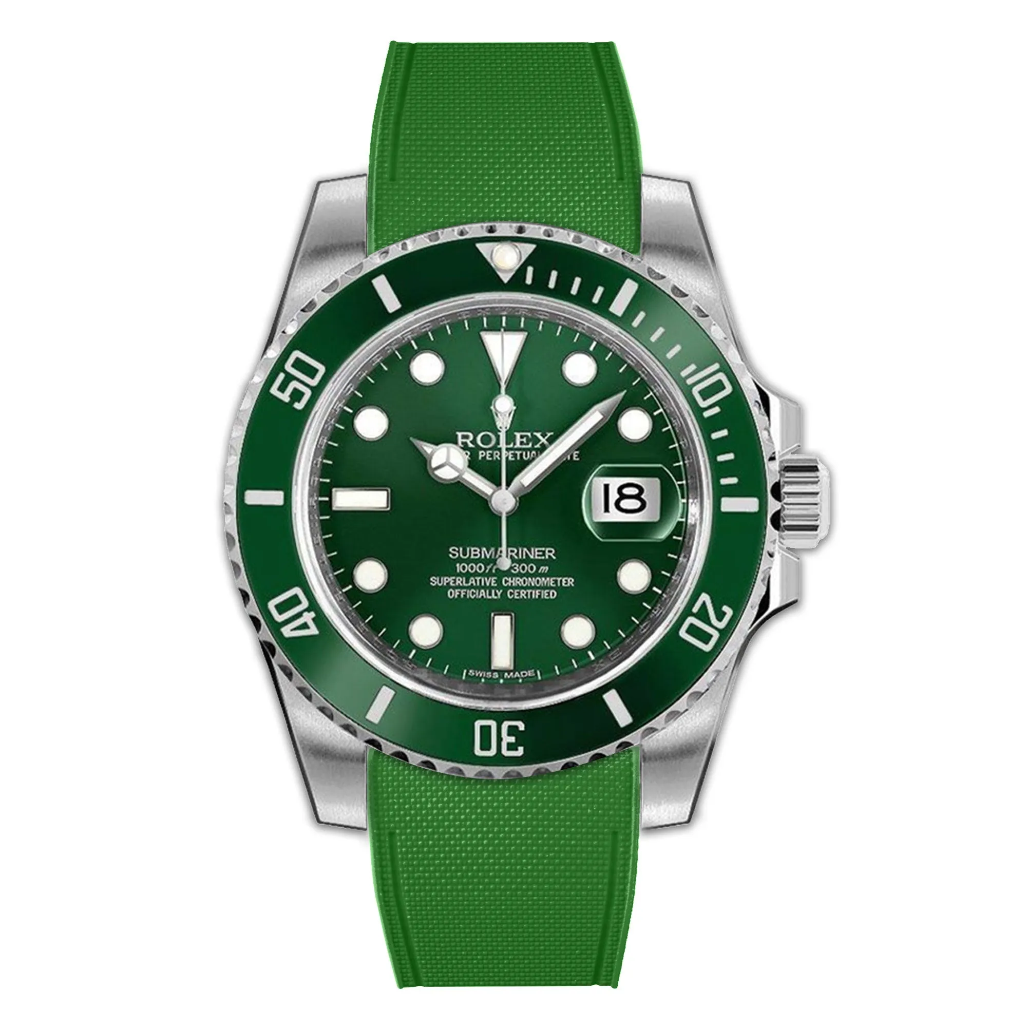 Rolex – R strap Premium - Bracelet-montre caoutchouc motif cordura pour Submariner 40mm ceramique (2010 - 2019) & boucle Glidelock