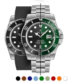 Rolex – R strap Premium - Bracelet-montre caoutchouc motif cordura pour Submariner 40mm ceramique (2010 - 2019) & boucle Glidelock