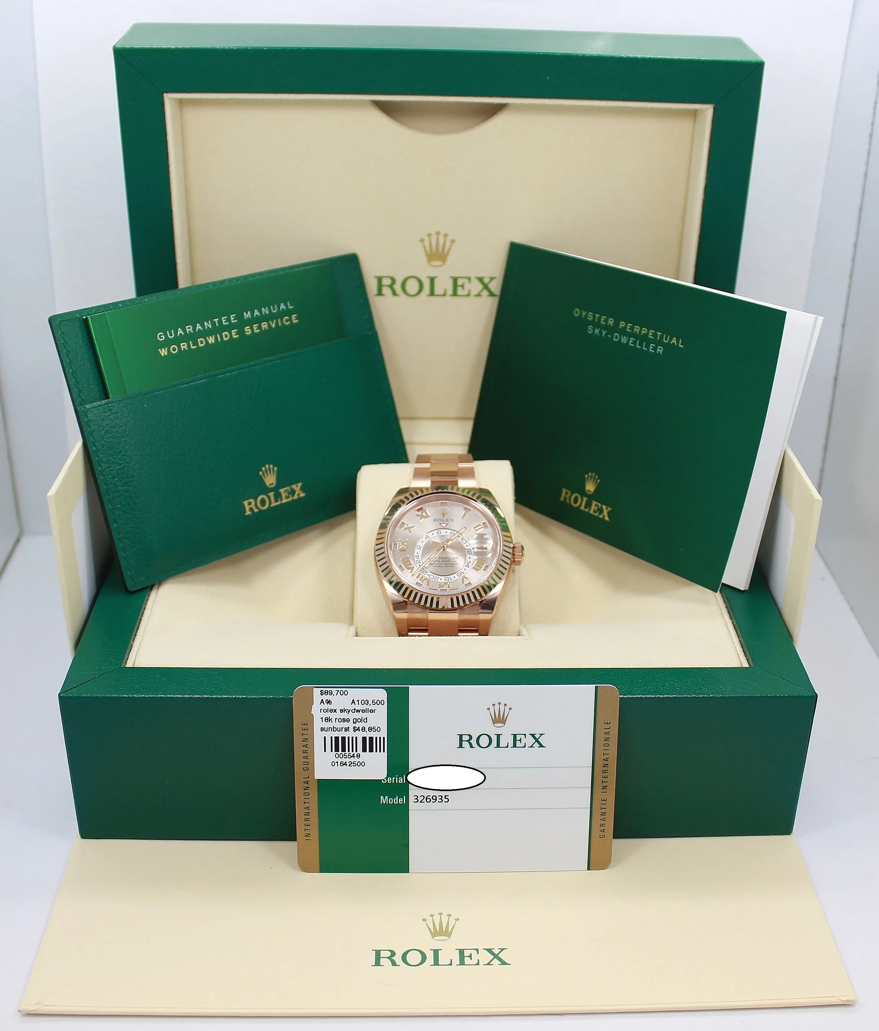 Rolex Sky-Dweller 18K Rose Gold 326935