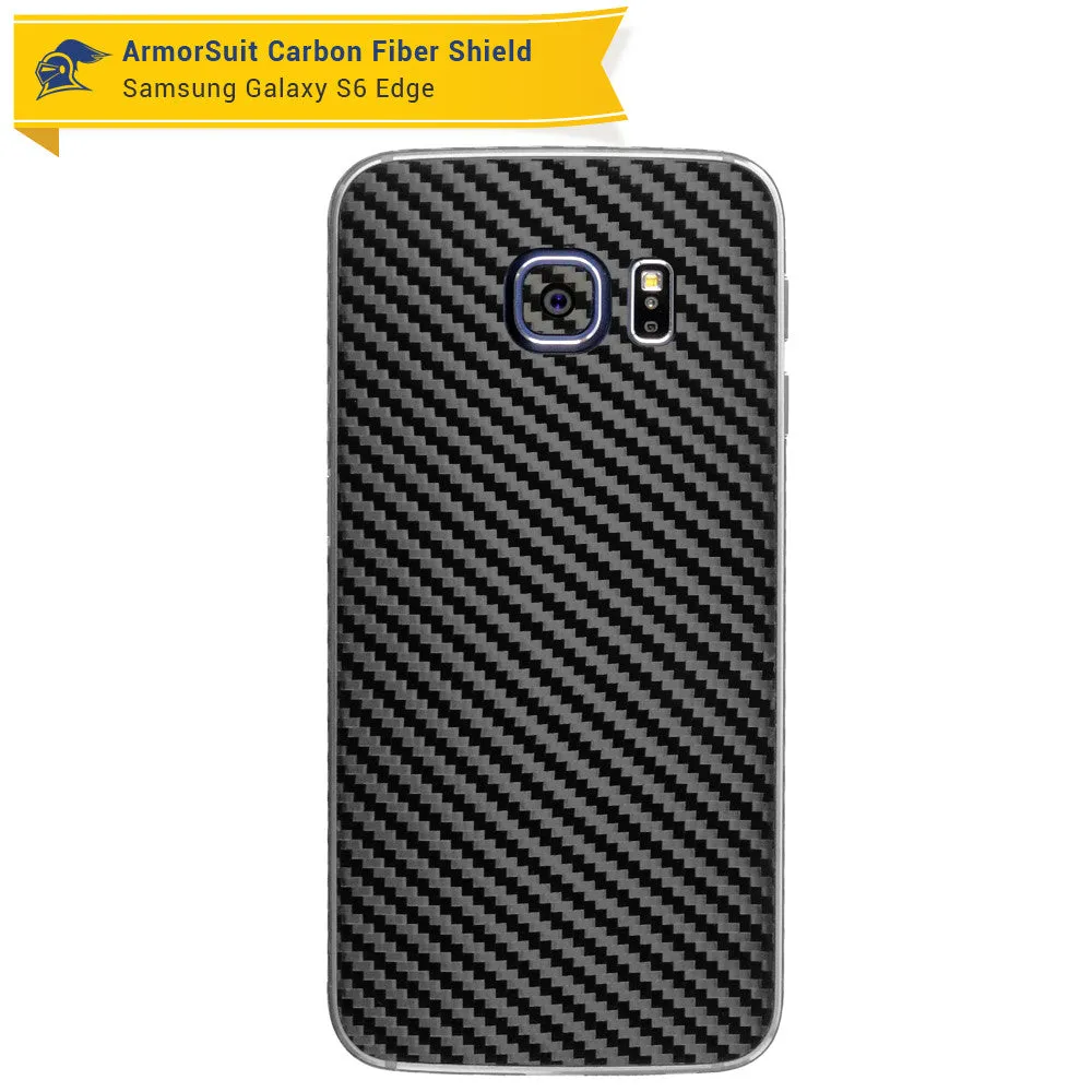 Samsung Galaxy S6 Edge Screen Protector [Full Screen Coverage]   Carbon Fiber Skin
