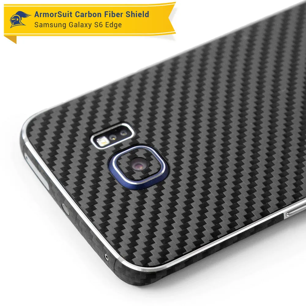 Samsung Galaxy S6 Edge Screen Protector [Full Screen Coverage]   Carbon Fiber Skin