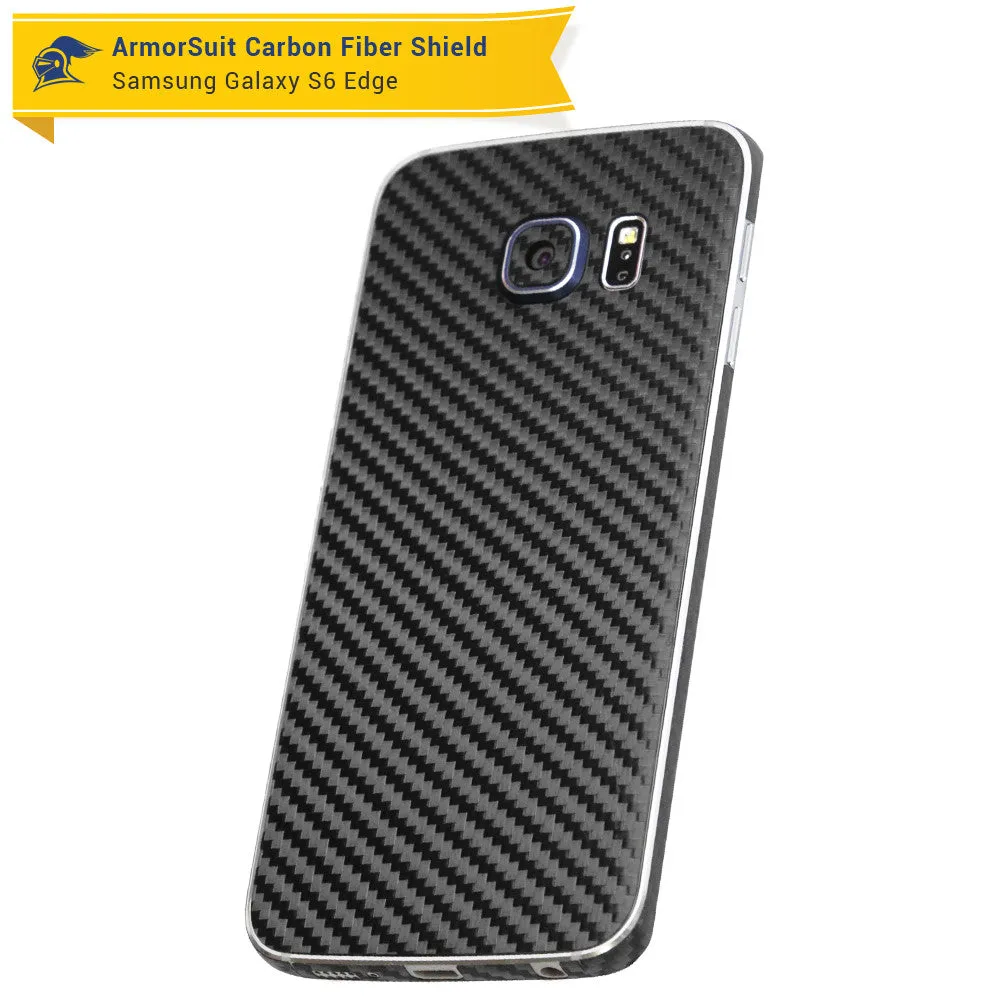 Samsung Galaxy S6 Edge Screen Protector [Full Screen Coverage]   Carbon Fiber Skin