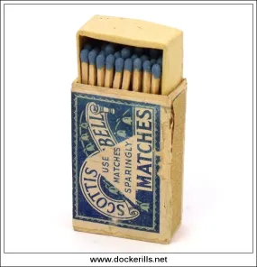 Scottish Bluebell Matches, Bryant & May Ltd. Vintage Original Matchbox With Contents.