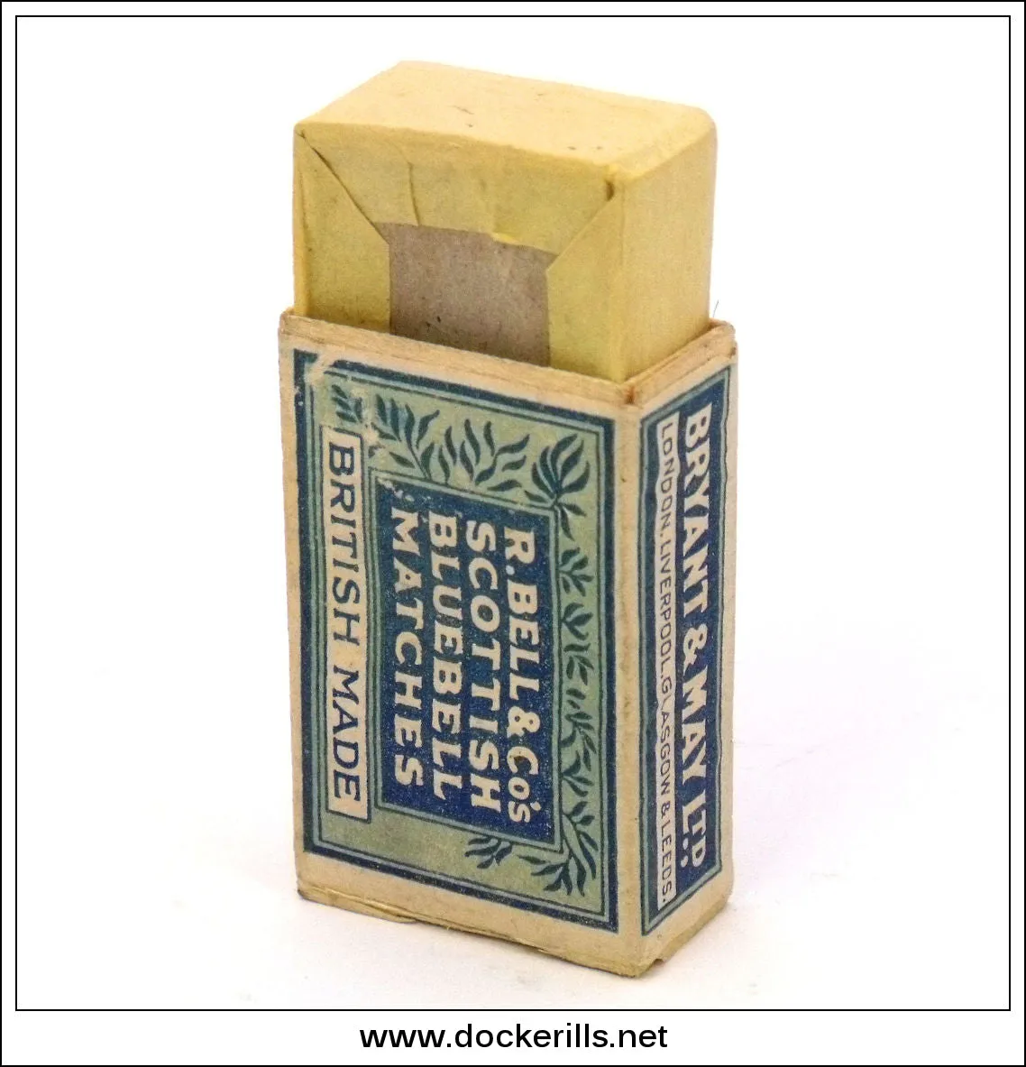 Scottish Bluebell Matches, Bryant & May Ltd. Vintage Original Matchbox With Contents.