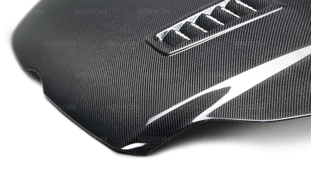 SEIBON Carbon Fiber Hood Ford Focus (2012-2014) OEM or RS Style w/ Vents