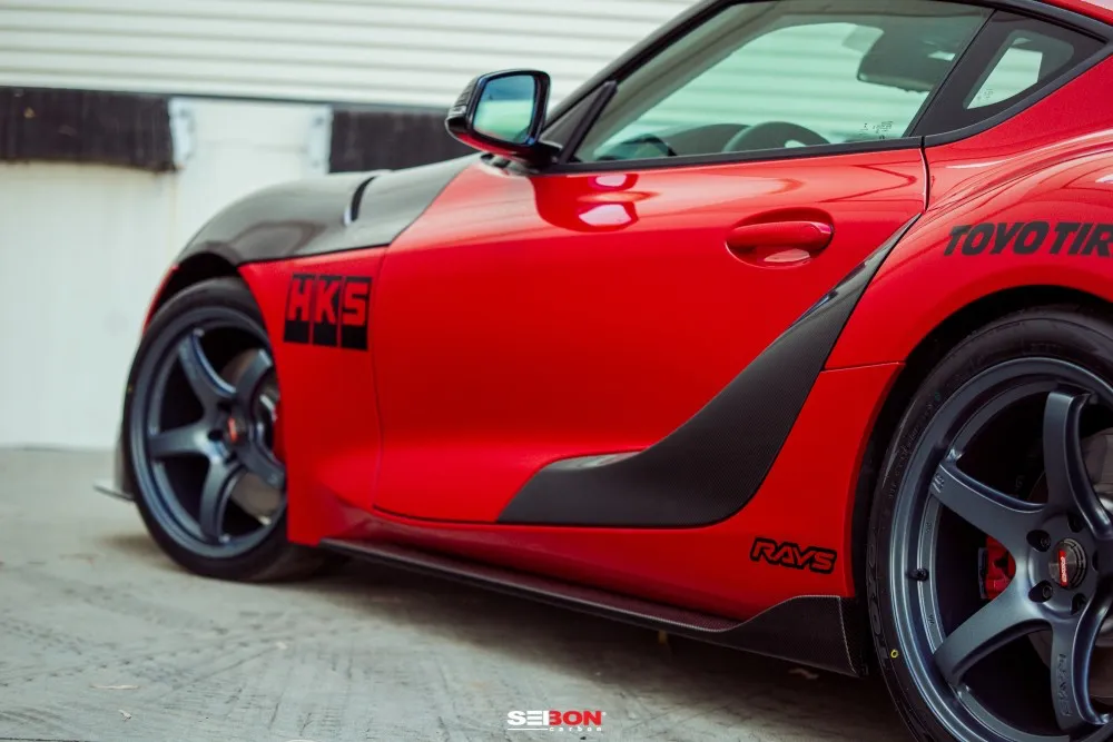 Seibon OEM-Style Carbon Fiber Door Garnish (20-21 GR Supra)