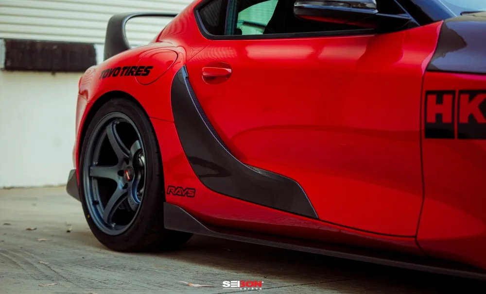 Seibon OEM-Style Carbon Fiber Door Garnish (20-21 GR Supra)