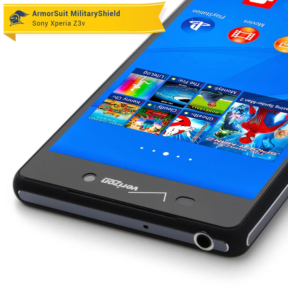 Sony Xperia Z3V Screen Protector   White Carbon Fiber Skin