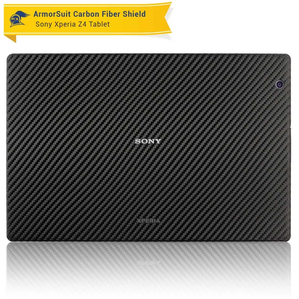 Sony Xperia Z4 Tablet Screen Protector   Black Carbon Fiber Skin
