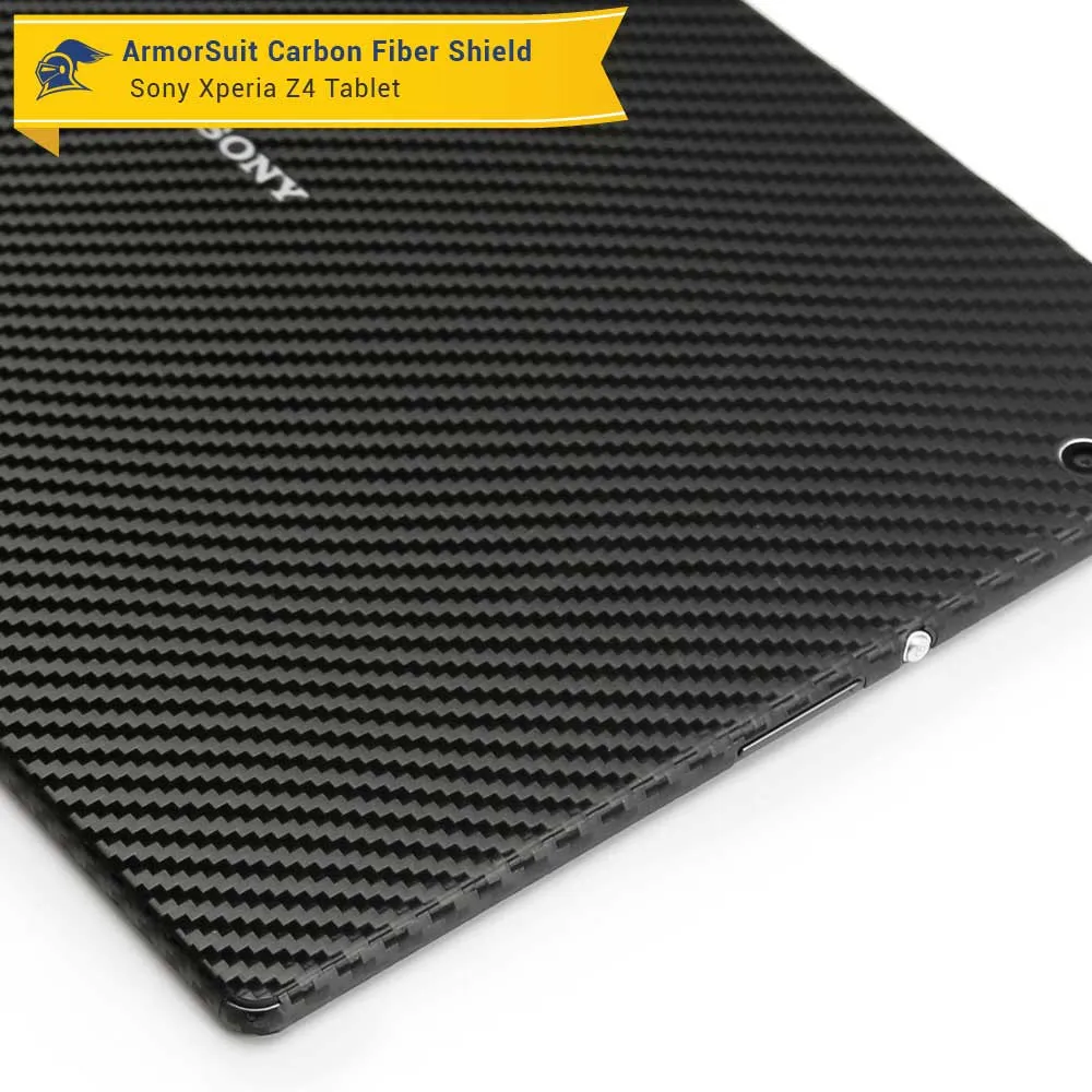 Sony Xperia Z4 Tablet Screen Protector   Black Carbon Fiber Skin