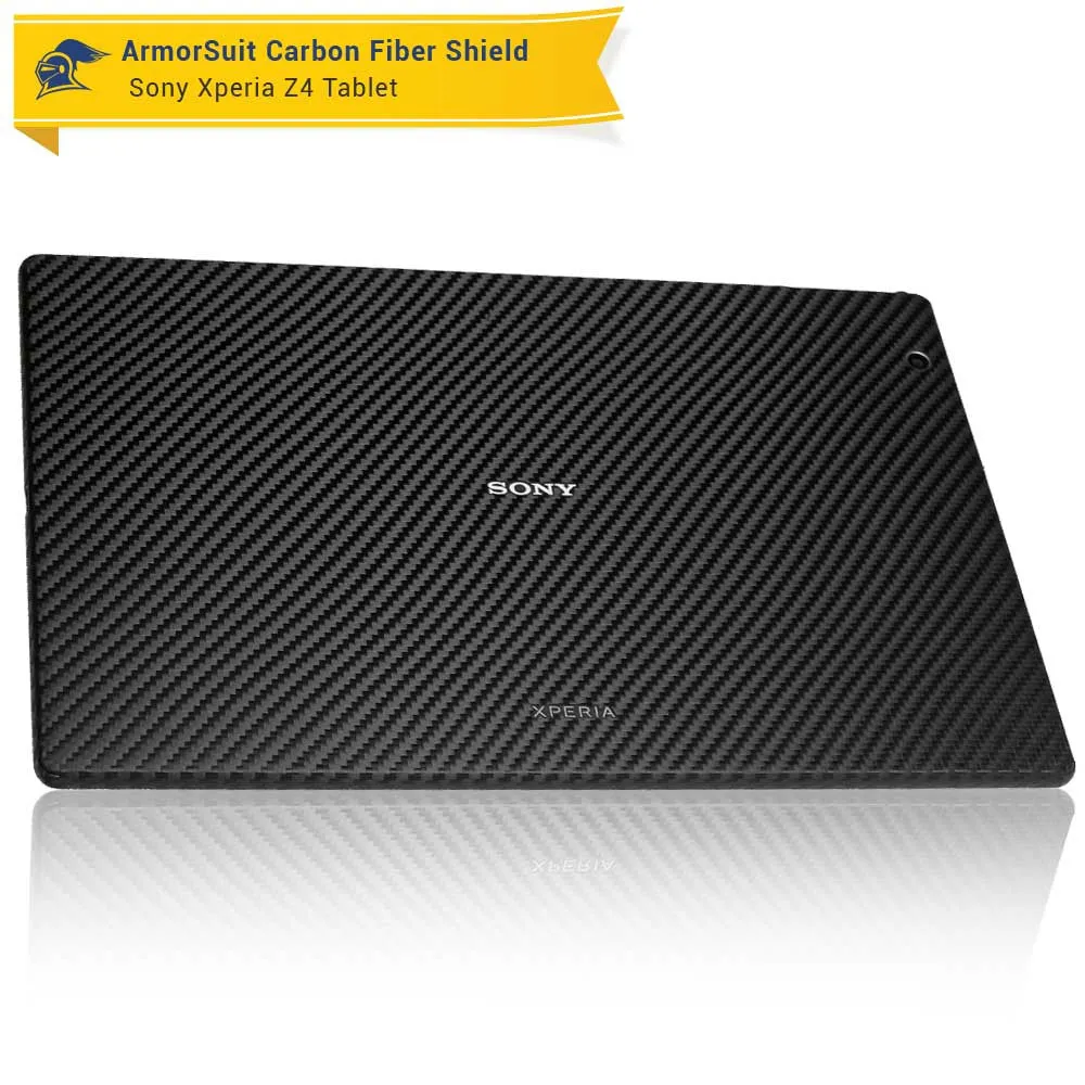 Sony Xperia Z4 Tablet Screen Protector   Black Carbon Fiber Skin