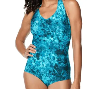 Speedo Women's Printed Sweetheart Swimsuit