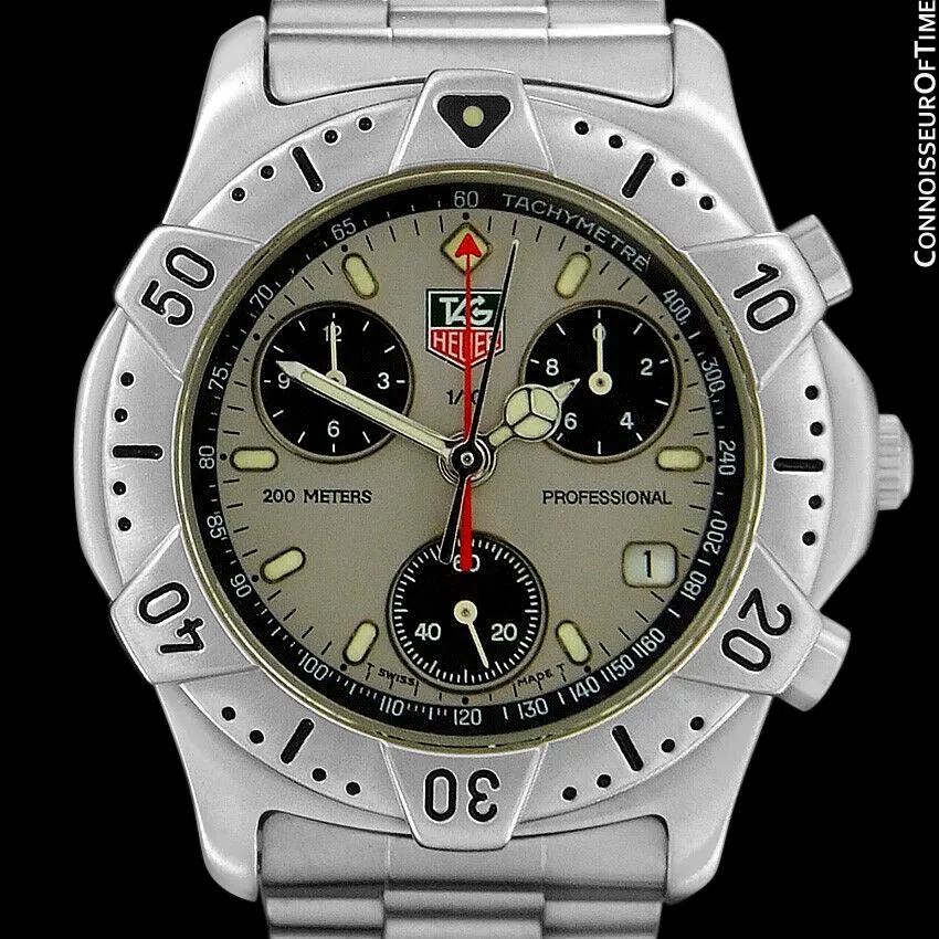 TAG Heuer 2000 Mens Chronograph Divers Watch, 540.206 - Stainless Steel