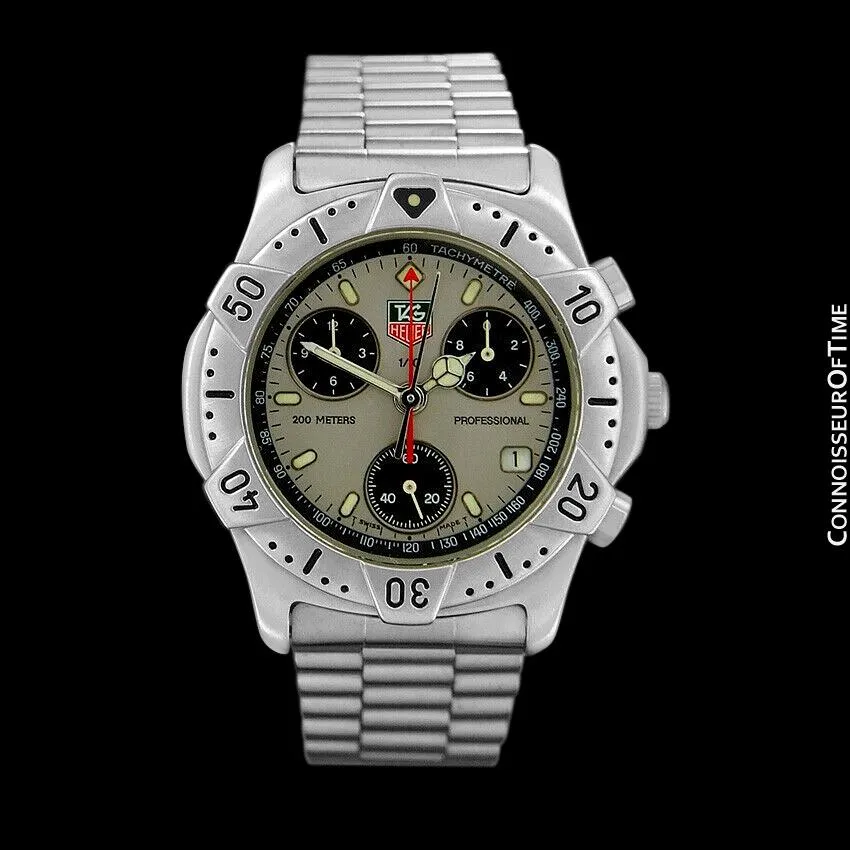 TAG Heuer 2000 Mens Chronograph Divers Watch, 540.206 - Stainless Steel